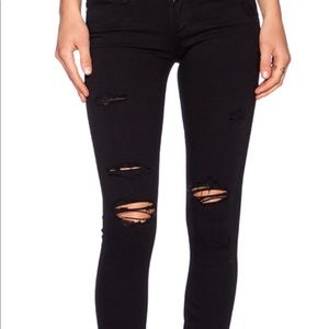 Black ripped Paige jeans